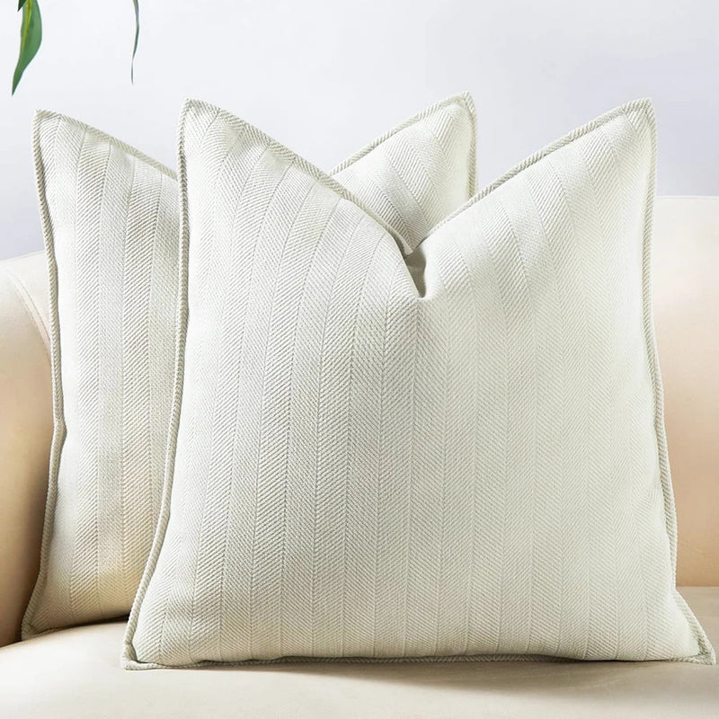 Chenille Throw Pillow Covers – Elegant Luxury Square Cushion Covers for Home and Office Decor