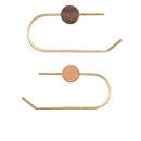 Modern Nordic Brass and Wood Toilet Paper Holder