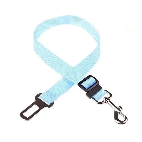 Adjustable Pet Car Seat Belt – Dog & Cat Safety Harness with Lead Clip for Vehicle Travel