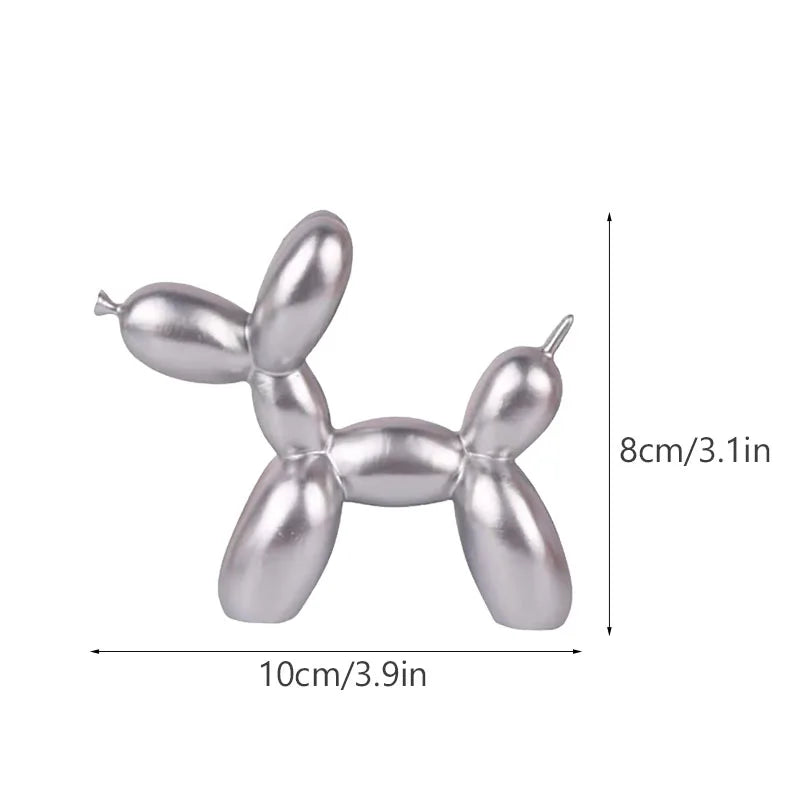 Nordic Balloon Dog Figurine – Modern Resin Home Décor for Living Room, Desk, Entryway & Gifts
