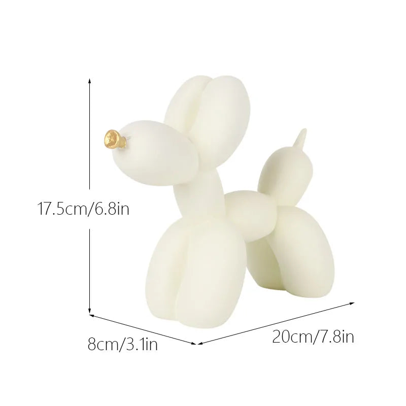 Nordic Balloon Dog Figurine – Modern Resin Home Décor for Living Room, Desk, Entryway & Gifts