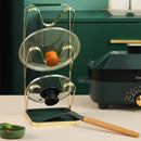 Pot Lid and Utensil Stand With Removable Drain Tray | Kitchen Spoon Rest for Cooking with Lid Rack