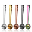 2-in-1 Stainless Steel Coffee Measuring Spoon – Multifunctional Coffee Bean Scoop and Bag Clamp Tool