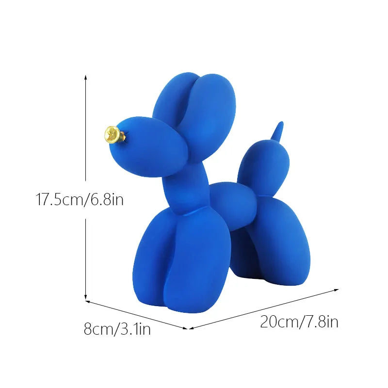 Nordic Balloon Dog Figurine – Modern Resin Home Décor for Living Room, Desk, Entryway & Gifts