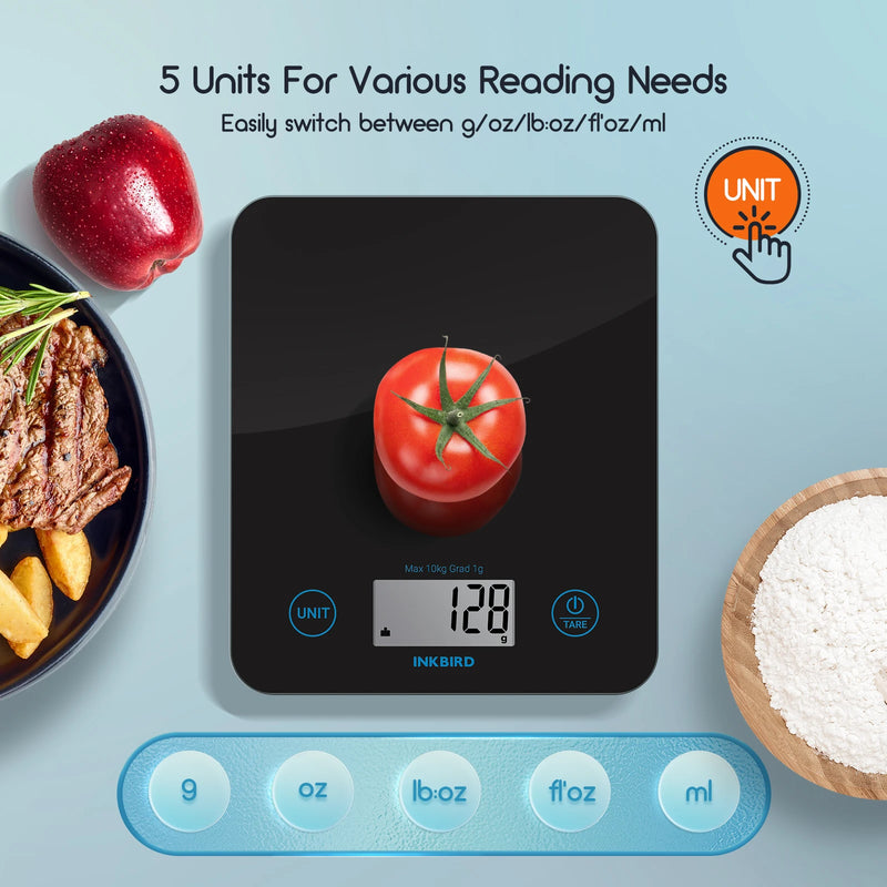 INKBIRD Bluetooth Kitchen Scale - High-Precision Digital Food Scale for Baking and Cooking