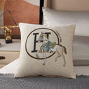 Croker Horse Embroidered Throw Pillow Cover