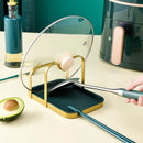 Pot Lid and Utensil Stand with Drip Tray | Space-Saving Storage While Cooking