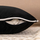 Decorative Square Pillow Cover with Piping for Sofa or Bed - Cushion Cover Only