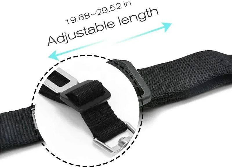Adjustable Pet Car Seat Belt – Dog & Cat Safety Harness with Lead Clip for Vehicle Travel
