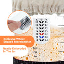 Sourdough Starter Fermentation Jar Kit – 1L Clear Glass Jar for Sourdough Baking with Accessories