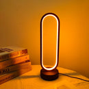 LED Ring Bedside Lamp – Three-Color Dimming Night Light for Bedroom & Living Room