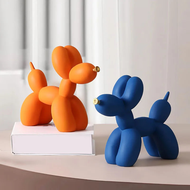 Nordic Balloon Dog Figurine – Modern Resin Home Décor for Living Room, Desk, Entryway & Gifts