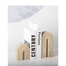 Natural Stone Bookend |  Beige Travertine Bookend for Home Decoration