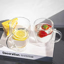 4-Pack of 350ML Double Wall Glass Coffee Mug