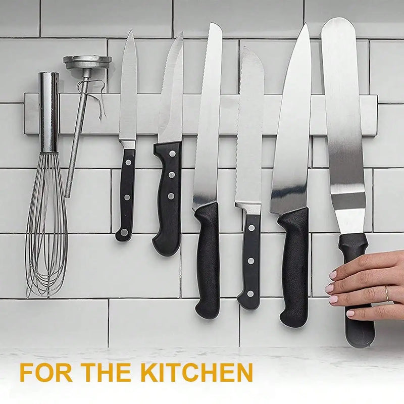 Magnetic Knife Holder for Wall, Multipurpose Stainless Steel Magnetic Knife Strip Knife Rack