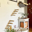 Wall-Mounted Cat Climbing Set with Sisal Scratching Posts – Four-Step Stairway for Active Cats