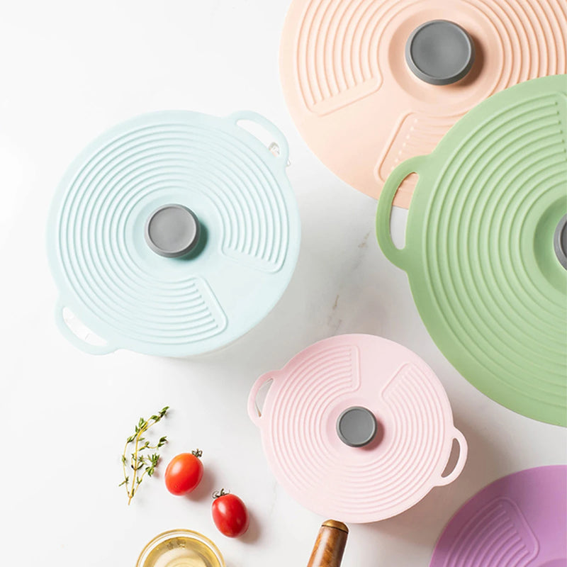 Silicone Lids for Bowl, Reusable Sealed Suction Lids Fits Cups, Bowls, Plates, Pots, Food Storage