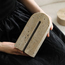 Natural Stone Bookend |  Beige Travertine Bookend for Home Decoration