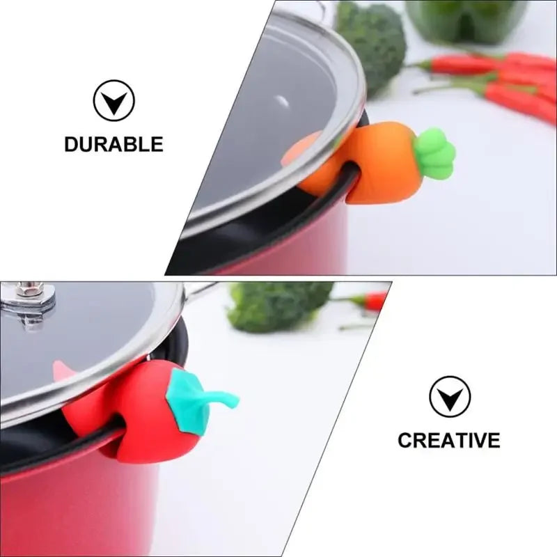 Silicone Pot Lid Anti-Spill Rack - Creative Heat-Resistant Kitchen Gadget
