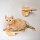 Wall-Mounted Cat Climbing Set with Sisal Scratching Posts – Four-Step Stairway for Active Cats