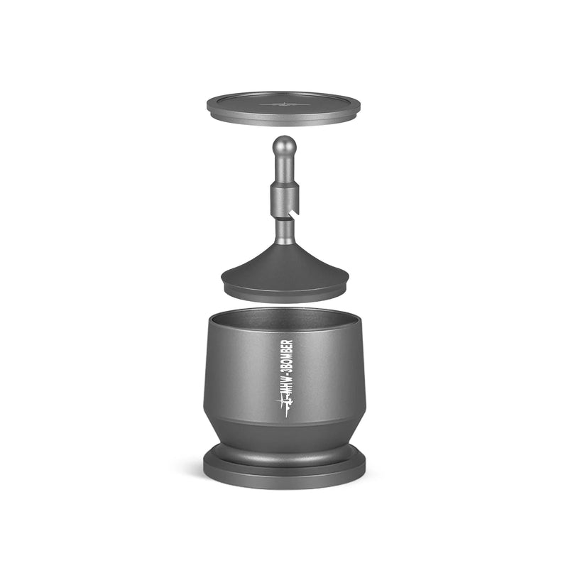 MHW-3BOMBER 58mm Espresso Dosing Funnel with Stirrer – Aluminum Coffee Dosing Cup for Baristas