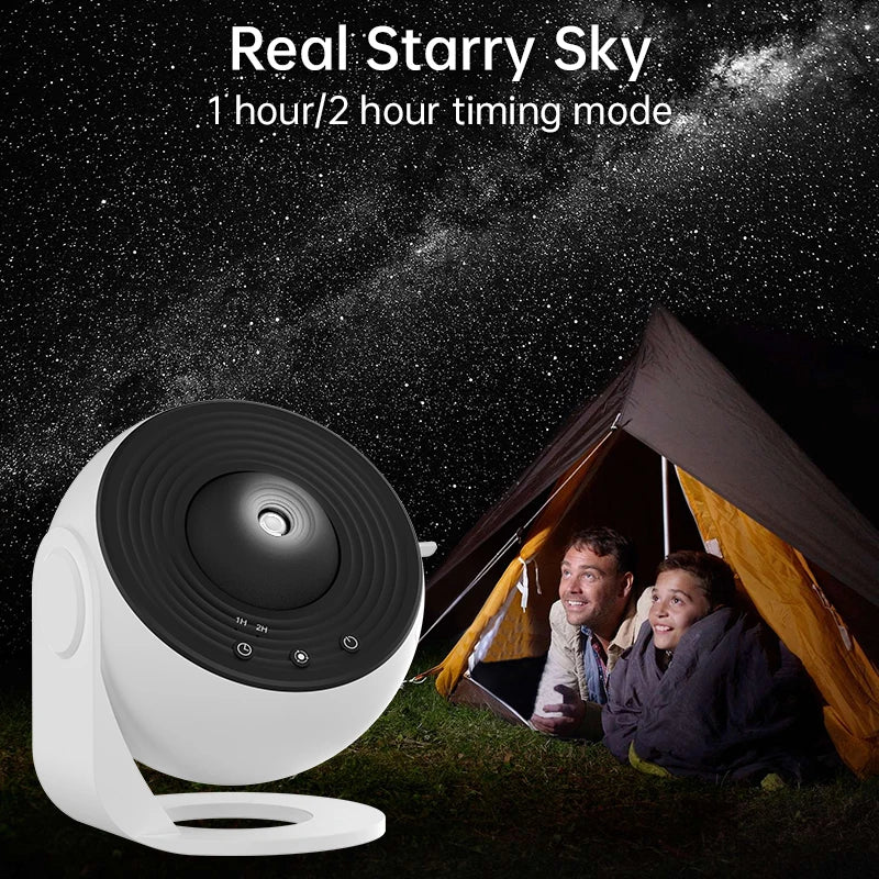 Night Light Galaxy Projector - 360° Rotating Starry Sky Planetarium Lamp