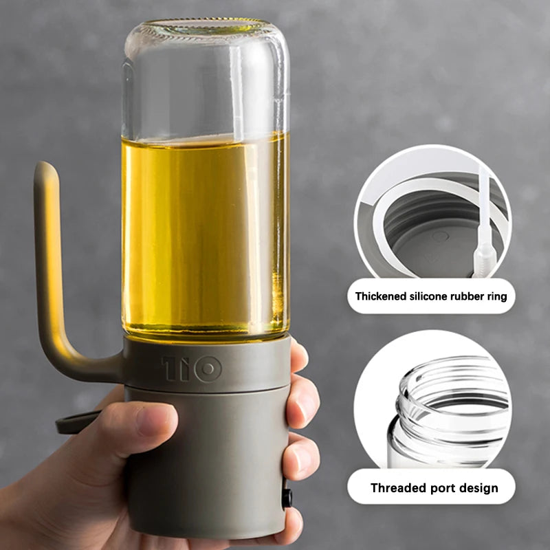 250ml High Borosilicate Glass Oil Spray Bottle – Olive Oil Mister for Cooking, Air Fryer & Baking