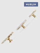 NURLIN Natural White Turquoise Marble Brass Cabinet Handle & Wall Hook | Bathroom Handle