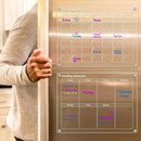 Fridge Magnetic Acrylic Dry Erase Organiser for Family, Work and More |  Reusable Calendar, Notes, Meal Planner