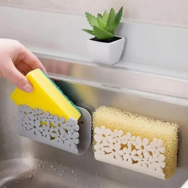Dish Cloths Rack Sponge Holder Clip – Convenient Kitchen & Bathroom Storage Gadget