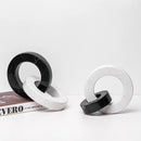 Modern Abstract Marble Interlocking Ring | Decor for home or office