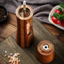 Premium Wooden Salt and Pepper Grinder Set with Base