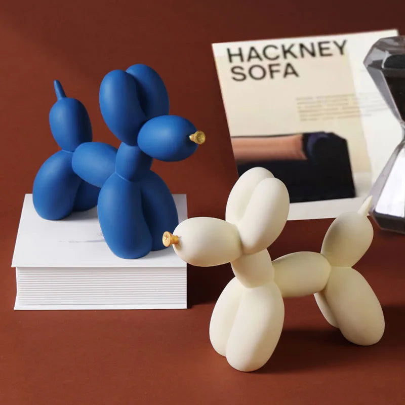 Nordic Balloon Dog Figurine – Modern Resin Home Décor for Living Room, Desk, Entryway & Gifts