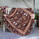 Boho Floral Beach Picnic Outdoor Camping Blanket | Plaid Blankets for Beds, Sofas, Travel & Summer