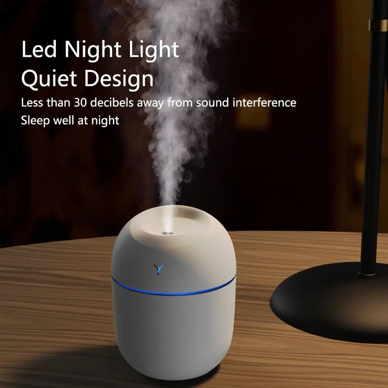 250ML Humidifier Mini Aromatherapy Humidifiers Diffusers For Home Light USB Essential Oil Diffuser