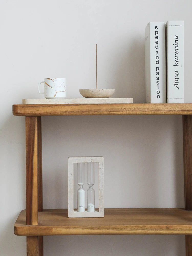 Vintage Travertine Incense Stick Holder – Natural Marble Incense Burner and Ash Catcher