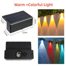 LED Solar Wall Lamp Outdoor Waterproof Solar-Powered Fence Light for Garden, Patio, Balcony & Stair