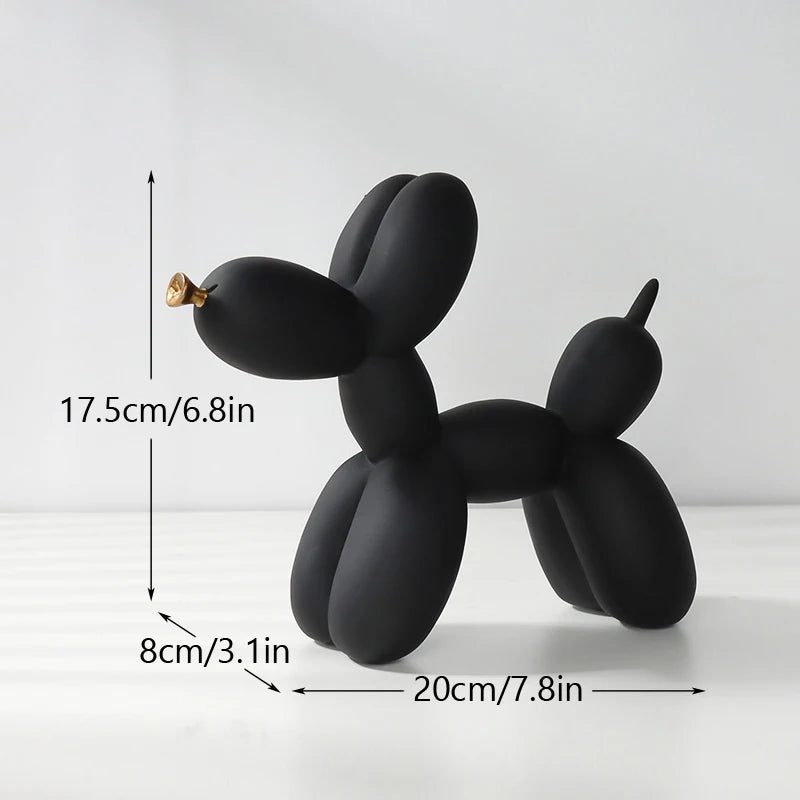 Nordic Balloon Dog Figurine – Modern Resin Home Décor for Living Room, Desk, Entryway & Gifts