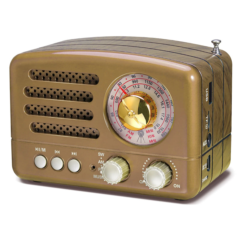 Golden Retro Radio