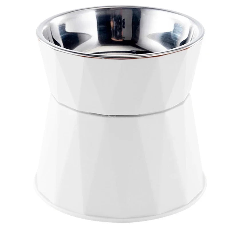 High-Footed Cat & Dog Bowl – Large Capacity Stainless Steel Dog & Cat Feeder Bowl