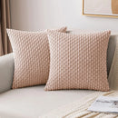 Corduroy Throw Pillow Covers – Soft Textured Cushion Covers for Couch, Sofa or bed
