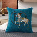 Croker Horse Embroidered Throw Pillow Cover