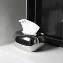 Matte Rounded-Corner Ceramic Tissue Box | Minimalist Desk and Table Decoration