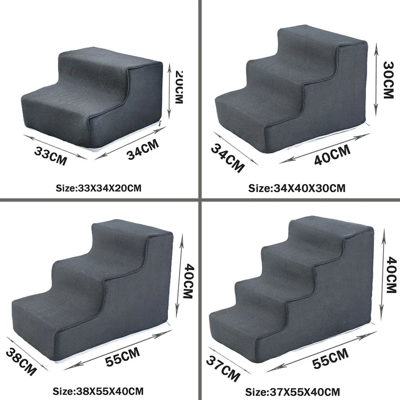 Pet Furniture Stairs - Detachable Sponge Step Ladder for Cats & Dogs for Furniture