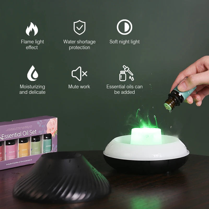 Volcanic Aroma Diffuser – Essential Oil Diffuser Lamp & Humidifier USB Rechargeable