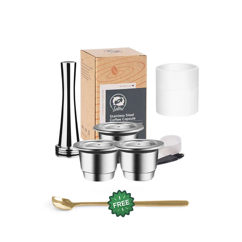 Reusable Coffee Capsule for Nespresso Machines - Stainless Steel Coffee Pod