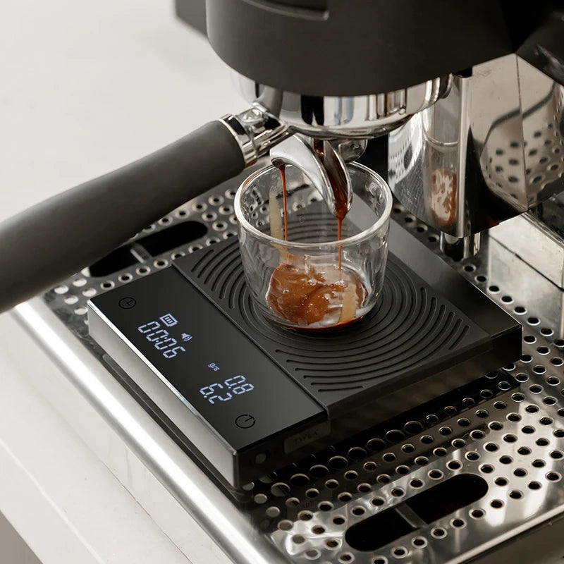 Black Mirror Basic+2 Digital Coffee Scale – Mini Kitchen Scale with Timer & USB Charging