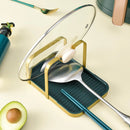Pot Lid and Utensil Stand with Drip Tray | Space-Saving Storage While Cooking
