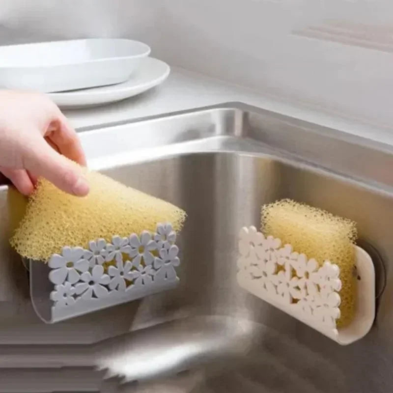 Dish Cloths Rack Sponge Holder Clip – Convenient Kitchen & Bathroom Storage Gadget