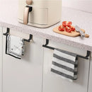 Stainless Steel Over Cabinet Towel Rack – Punch-Free Hanging Storage Organizer